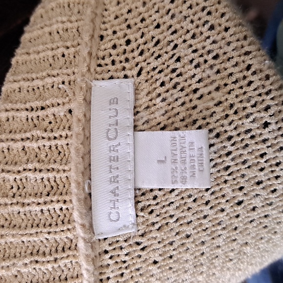 70s vibe lightweight button-up cardigan that's 19 inches long in Size Large. - Picture 4 of 4